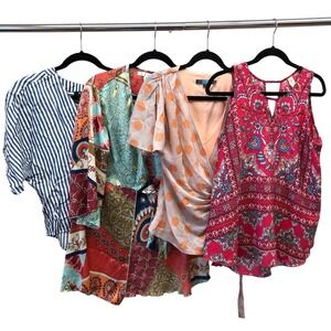 Paige Cabi Eva Franco Allison Joy Tops Women S Bundle Multi Color Mixed Prints